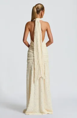 Minerva Maxi Dress Ivory for rent on The Volte - image 3