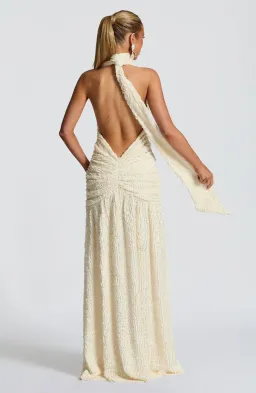 Minerva Maxi Dress Ivory for rent on The Volte - image 2