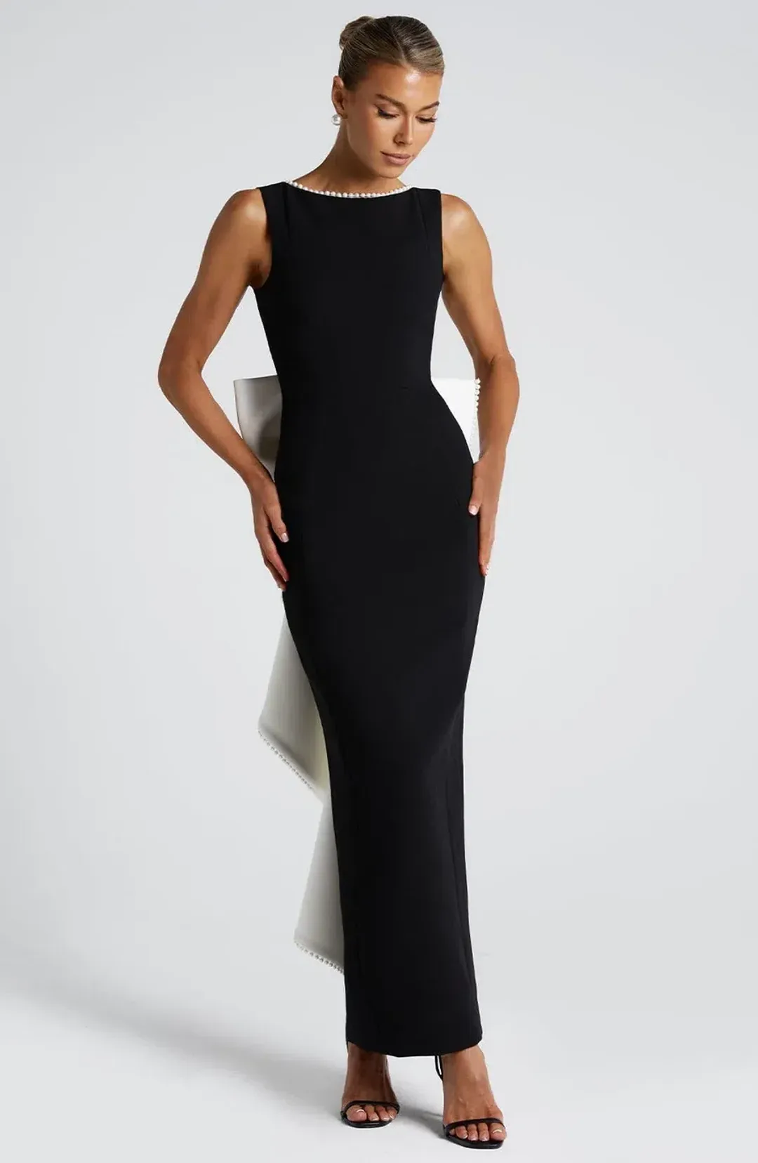 Lana Midaxi Dress Black & White for rent on The Volte - main image