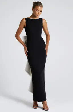 Lana Midaxi Dress Black & White for rent on The Volte - image 4