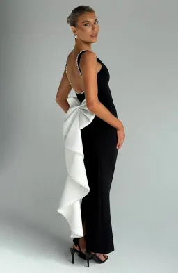 Lana Midaxi Dress Black & White for rent on The Volte - image 2