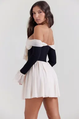 House of CB Alana Black & White Off Shoulder Dress Size S for rent on The Volte - image 6