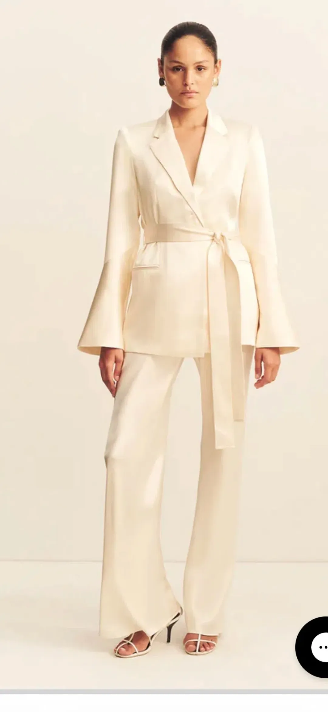 Shona joy La Lune flared sleeve belted suit for rent on The Volte - main image