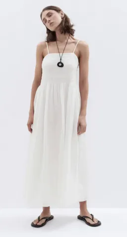 Unison Ramie Shirred Dress Size 16 for rent on The Volte - image 1