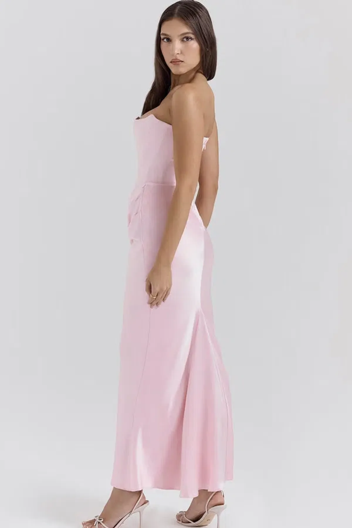 House of CB Persephone Corset Dress in Rose - Image 5