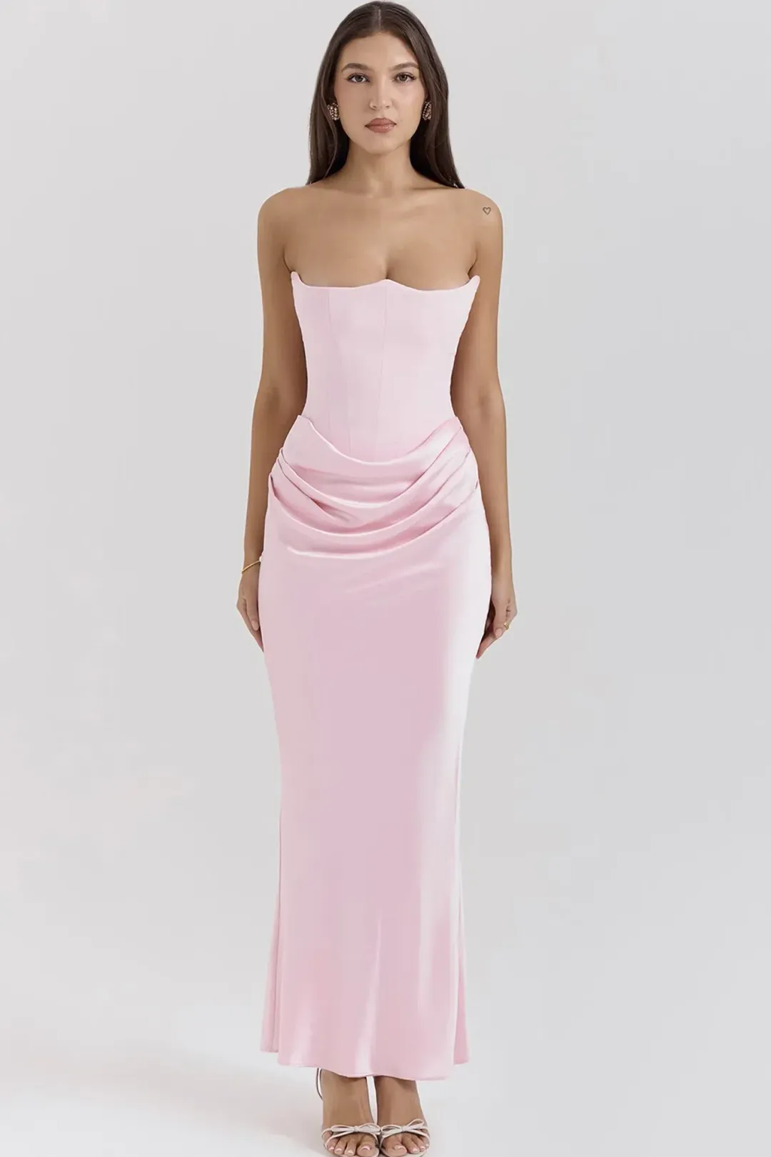 House of CB Persephone Corset Dress in Rose for rent on The Volte - main image