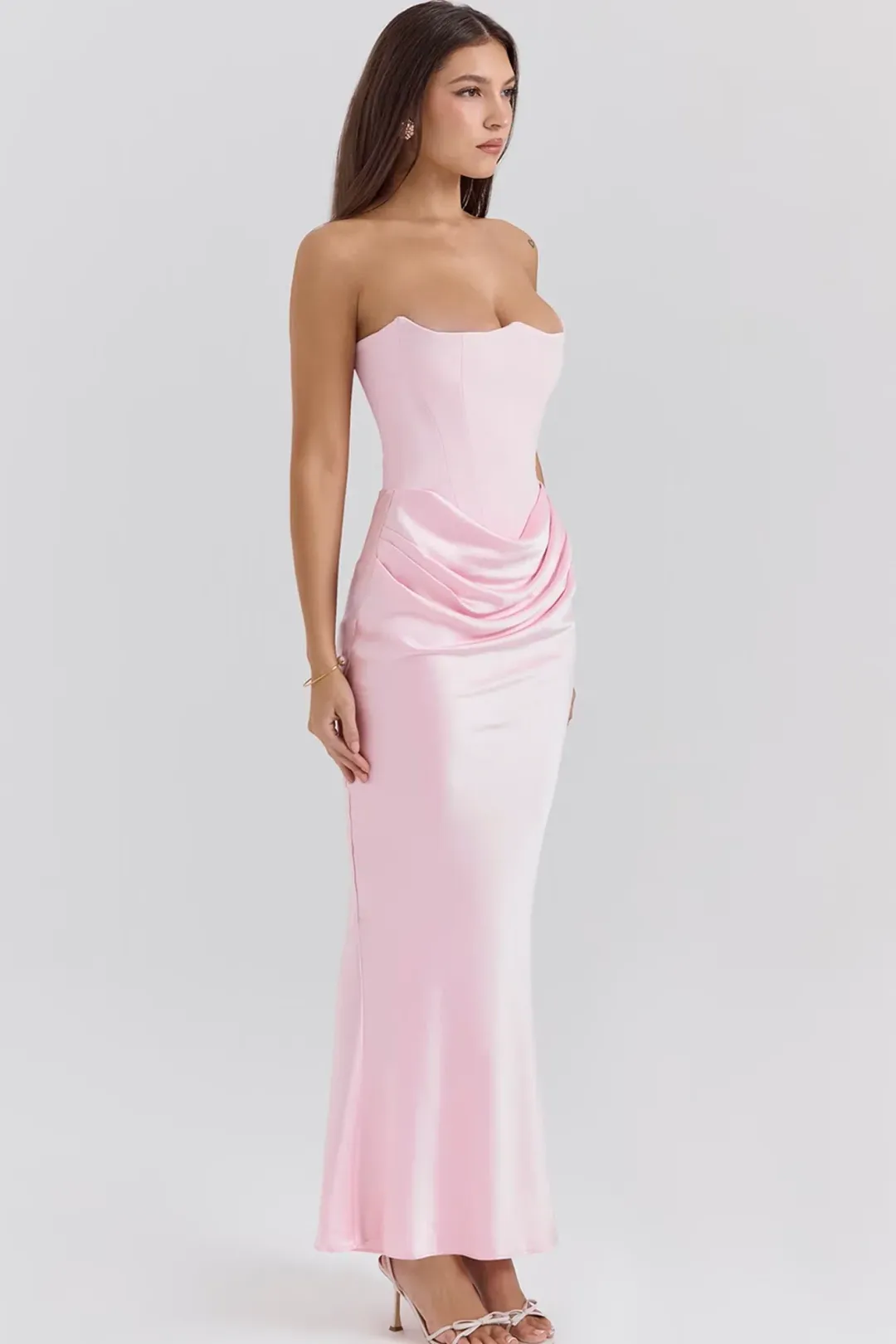House of CB Persephone Corset Dress in Rose for rent on The Volte - main image