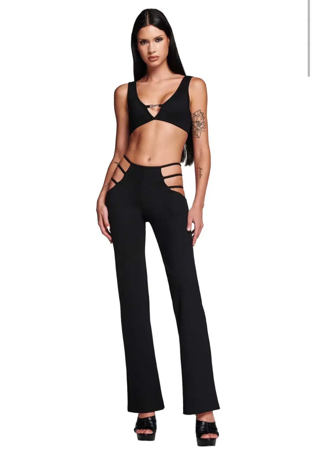 I.AM.GIA Black Lucid Set XS Top XXS Pants for rent on The Volte - main image