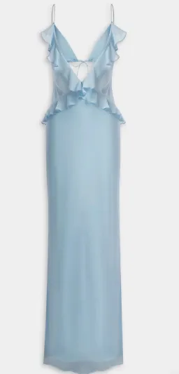 Venroy - Silk Bralette Ruffle Maxi Dress for rent on The Volte - image 5