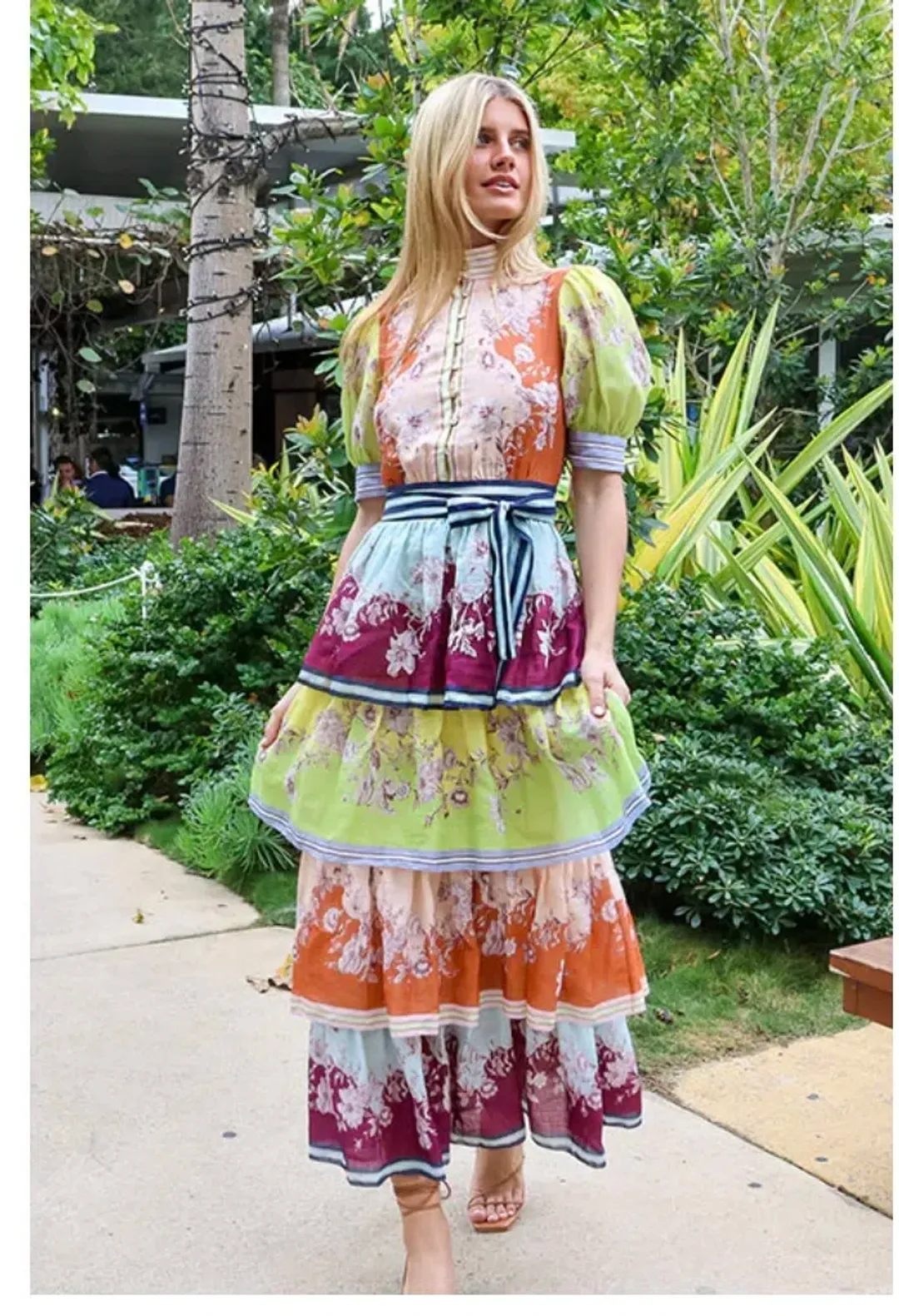 Alemais Marlow Tiered Midi Dress Size AU 10 for rent on The Volte - main image