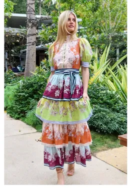 Alemais Marlow Tiered Midi Dress Size AU 10 for rent on The Volte - image 2