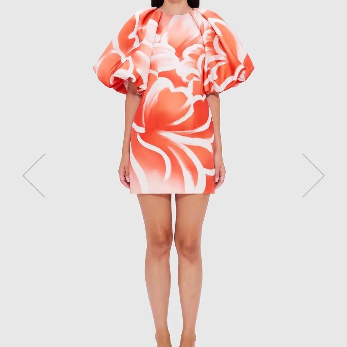 Leo Lin Arabella Puff Sleeve Mini Dress Ruyi Print Size AU 14 for rent on The Volte - main image