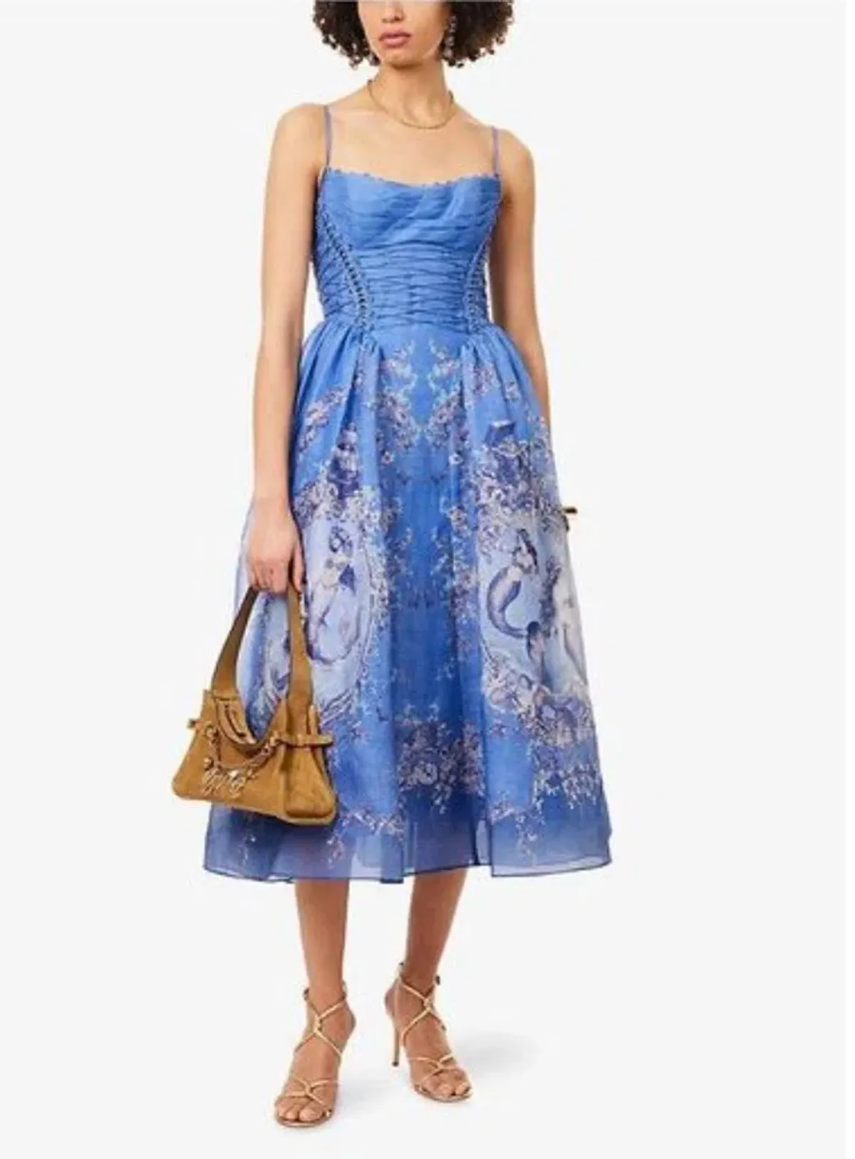 Zimmermann Rebellion Beaded Midi Blue Picnic Dress Size AU 10 (1) - Image 2