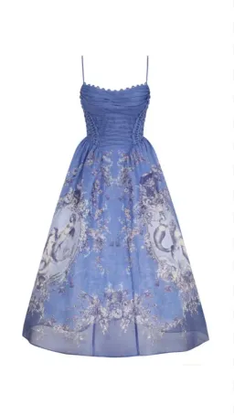 Zimmermann Rebellion Beaded Midi Blue Picnic Dress Size AU 10 (1) for rent on The Volte - image 3