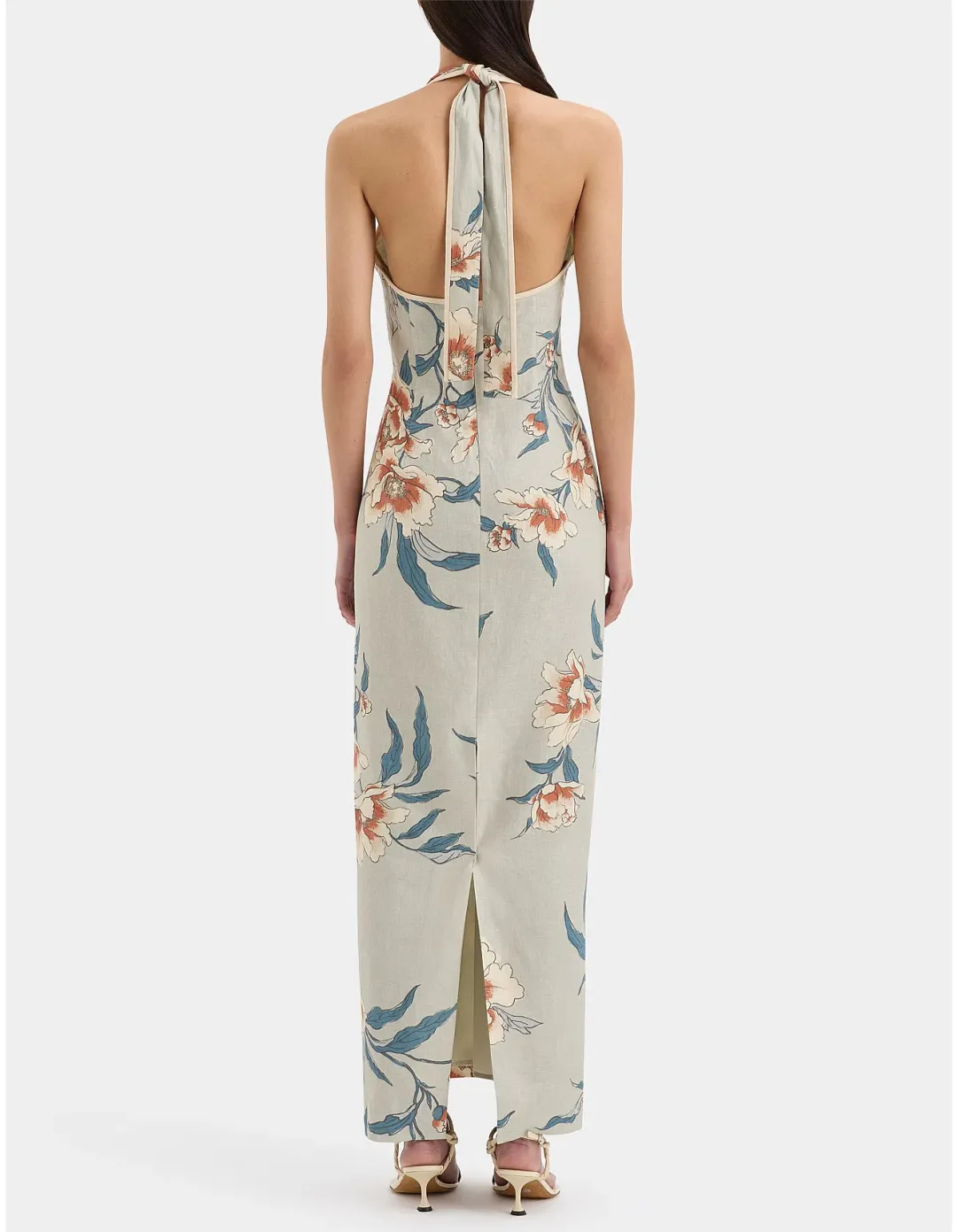 Sir The Label Roisin Halter Midi Dress in Bloom Floral size 1/ au 8 for rent on The Volte - main image