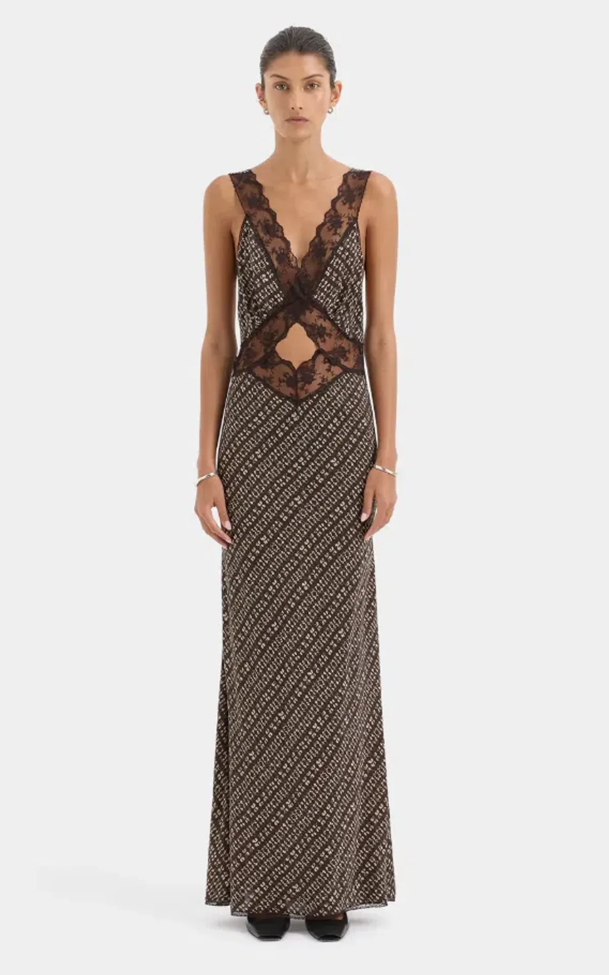 Sir the Label Astrid Cut Out Gown Tisso Plum Size 1 for rent on The Volte - main image