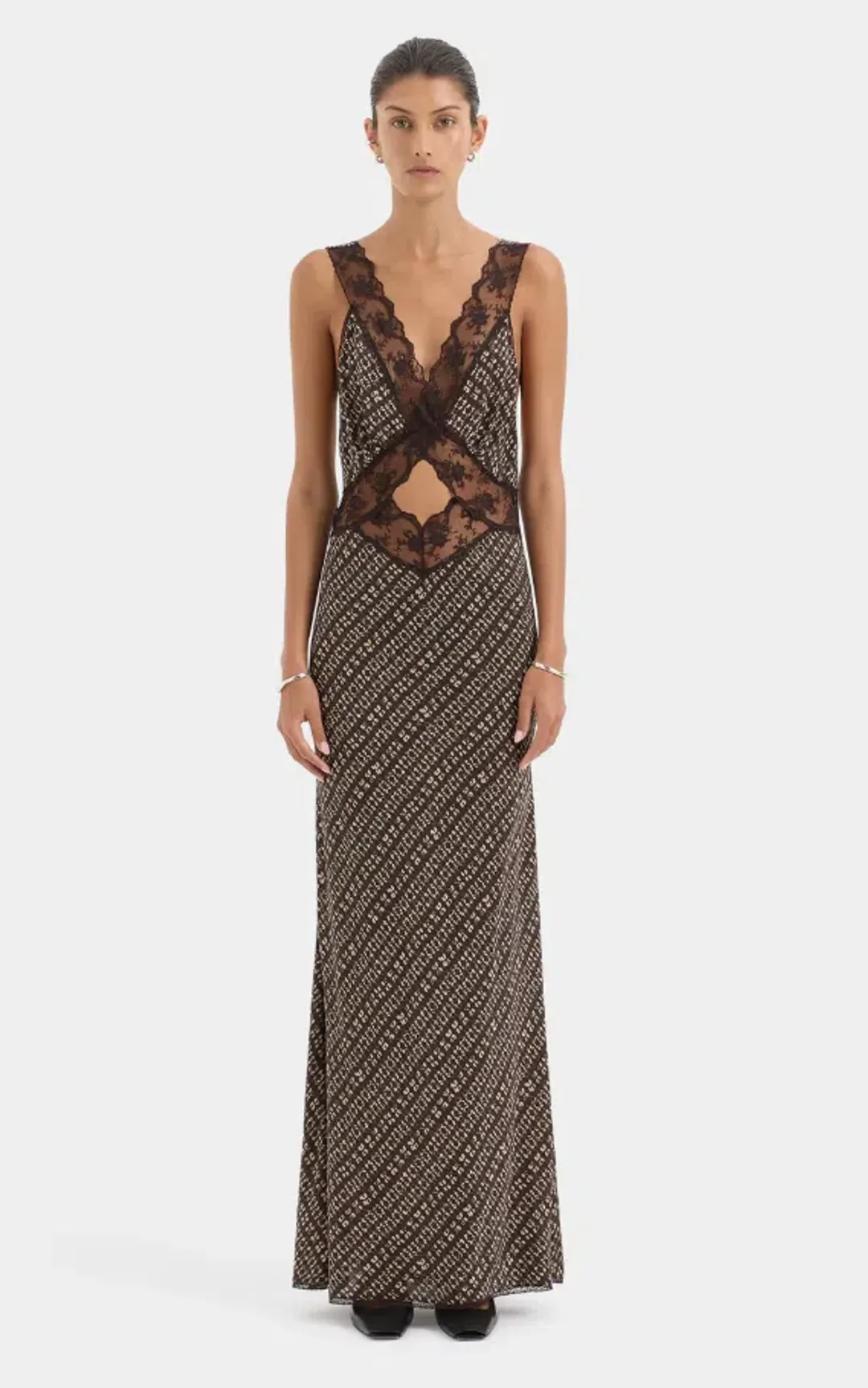Sir the Label Astrid Cut Out Gown Tisso Plum Size 2 for rent on The Volte - main image