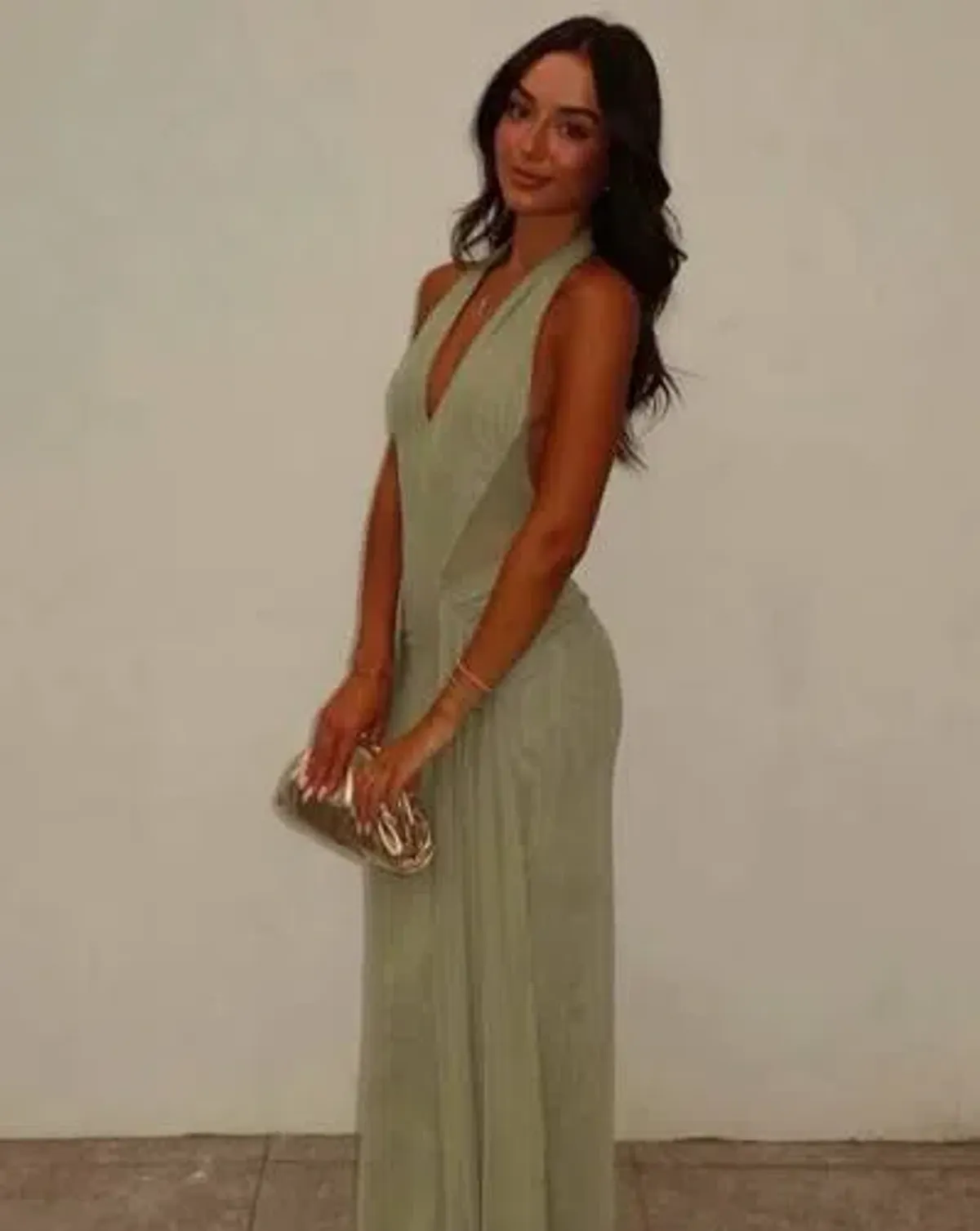 Bec & Bridge Juniper Halter Maxi Dress in Pistachio Size 8 for rent on The Volte - main image