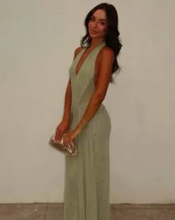 Bec & Bridge Juniper Halter Maxi Dress in Pistachio Size 8 for rent on The Volte - image 1