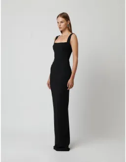 Effie Kats Marbella Soft Crepe Floor Length Gown Size 10 AU Black for rent on The Volte - image 2