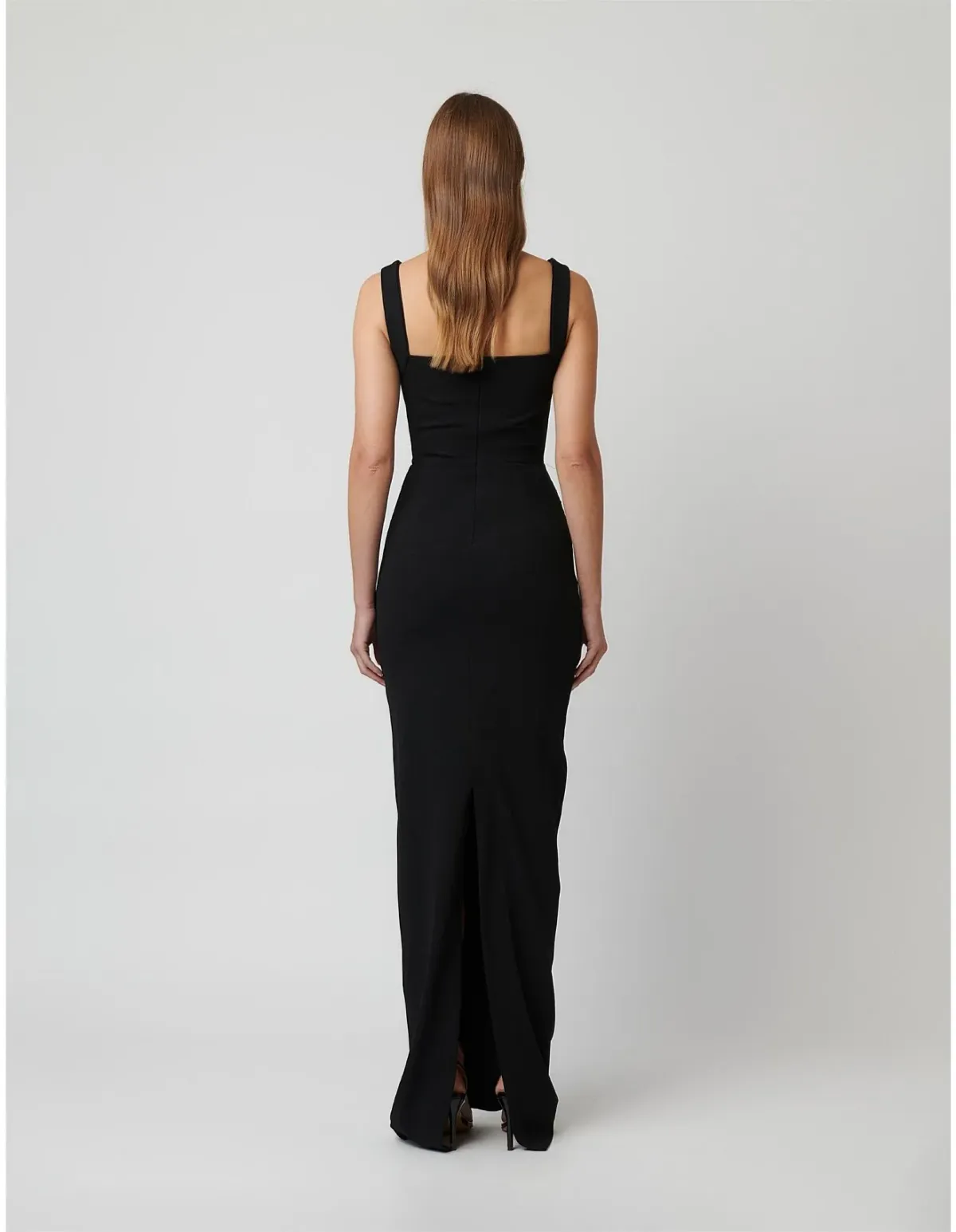 Effie Kats Marbella Soft Crepe Floor Length Gown Size 10 AU Black - Image 3