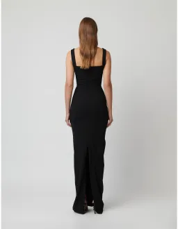 Effie Kats Marbella Soft Crepe Floor Length Gown Size 10 AU Black for rent on The Volte - image 3