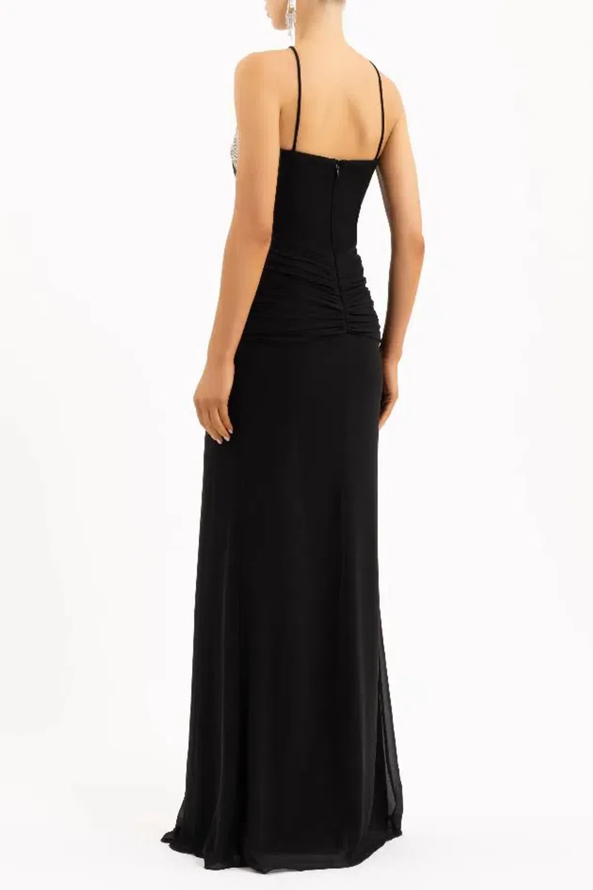🖤 BRAND NEW REBECCA VALLANCE Astros Gown - Size 8 AU - Black Embellished Maxi Dress 🖤 - Image 10