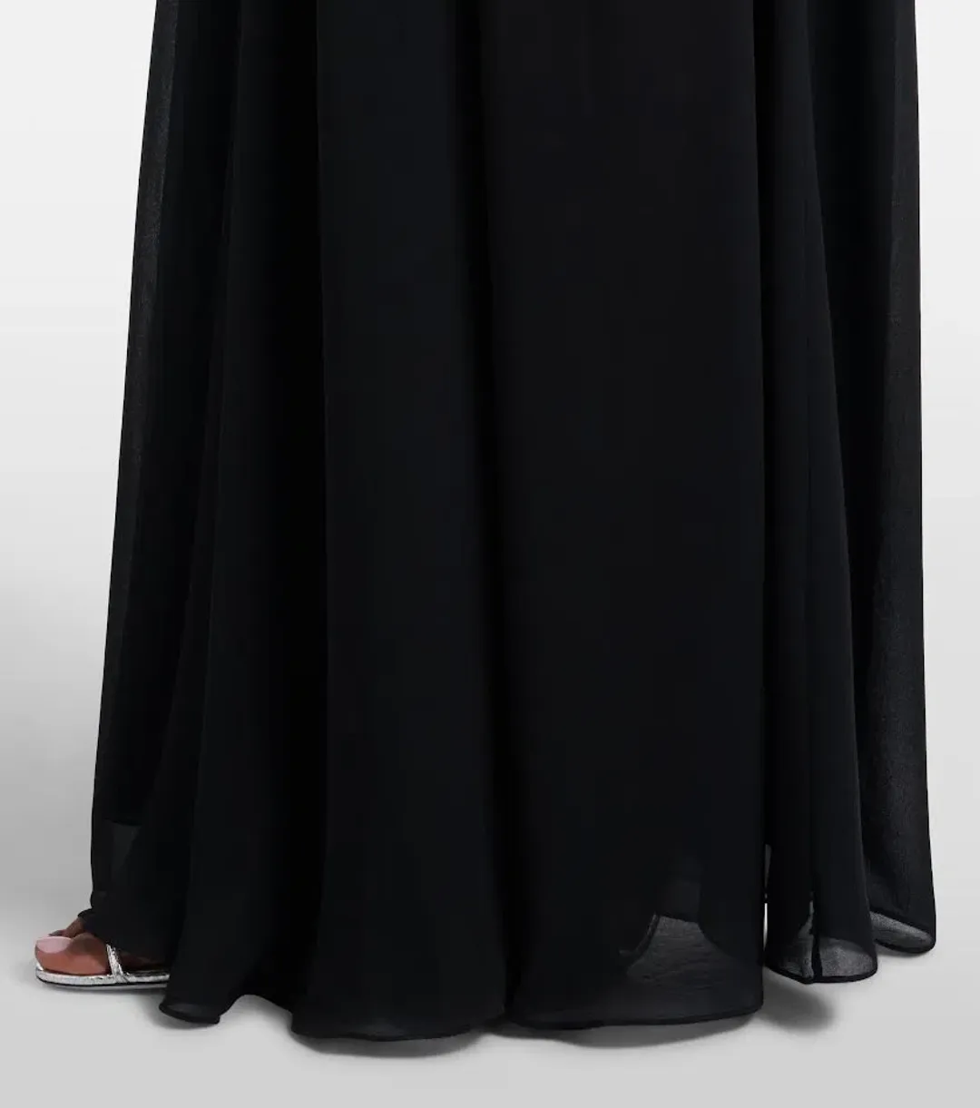 🖤 BRAND NEW REBECCA VALLANCE Astros Gown - Size 8 AU - Black Embellished Maxi Dress 🖤 for rent on The Volte - main image