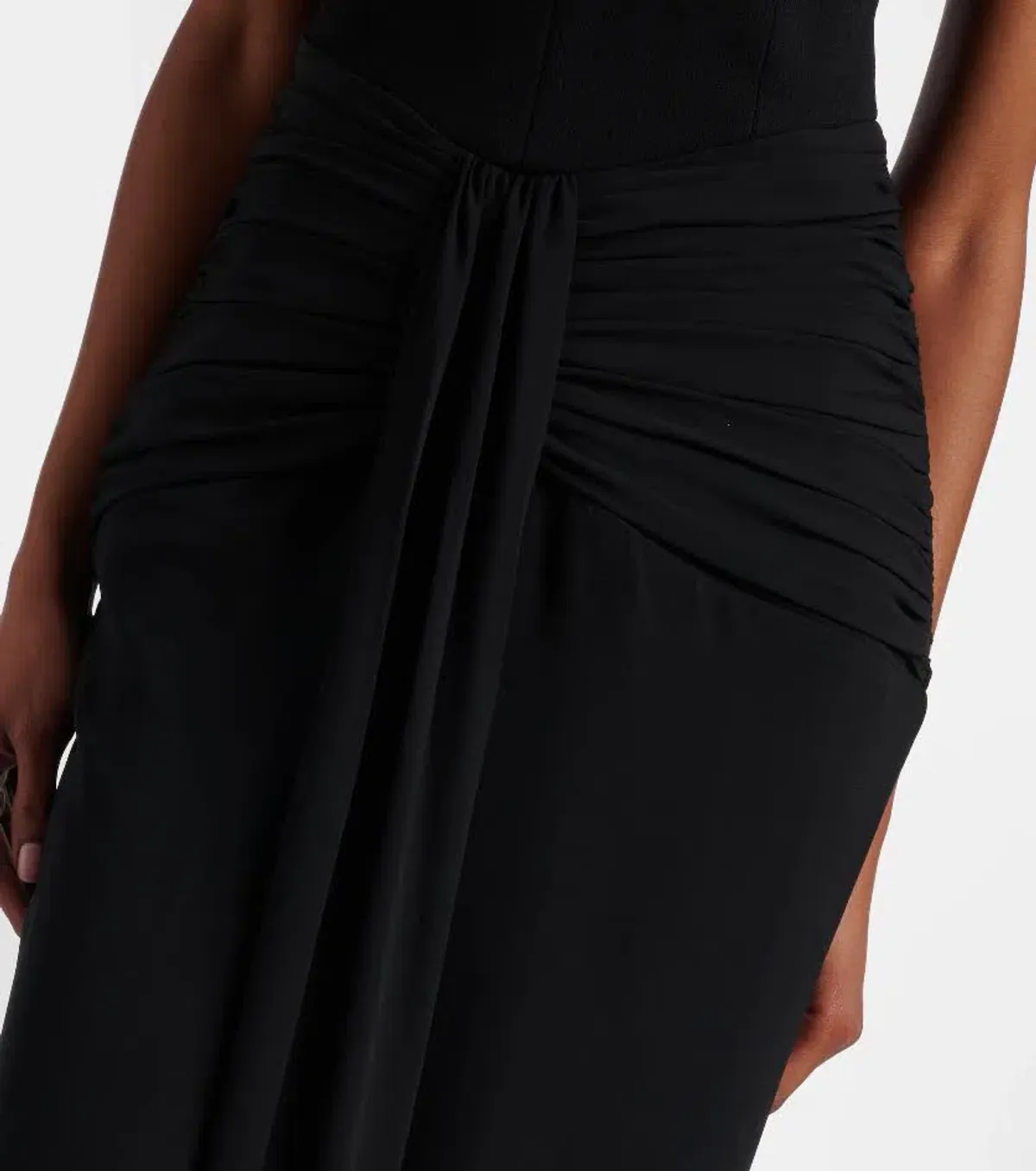 🖤 BRAND NEW REBECCA VALLANCE Astros Gown - Size 8 AU - Black Embellished Maxi Dress 🖤 - Image 7