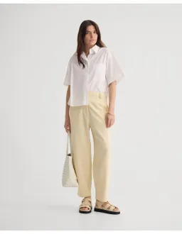 Oxford Etta Barrel Leg Pant Butter Size 10 AU for rent on The Volte - image 5