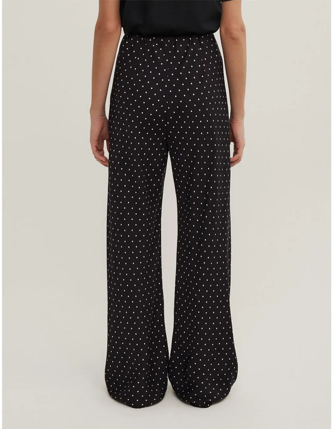 Witchery Bias Twill Pants Black Polka Dot Size 10 for rent on The Volte - main image