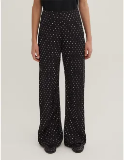 Witchery Bias Twill Pants Black Polka Dot Size 10 for rent on The Volte - image 2