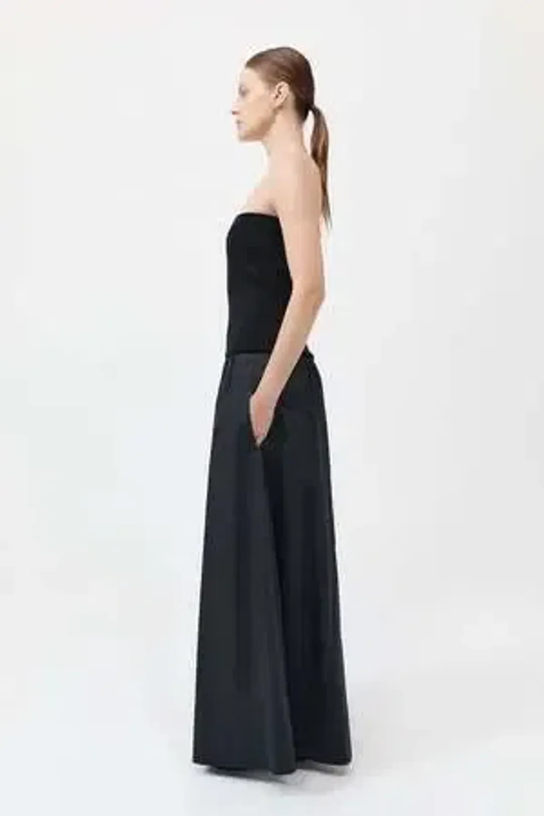 St. Agni Black Strapless Drop Waist Maxi Dress Black Size XS / 6 for rent on The Volte - main image