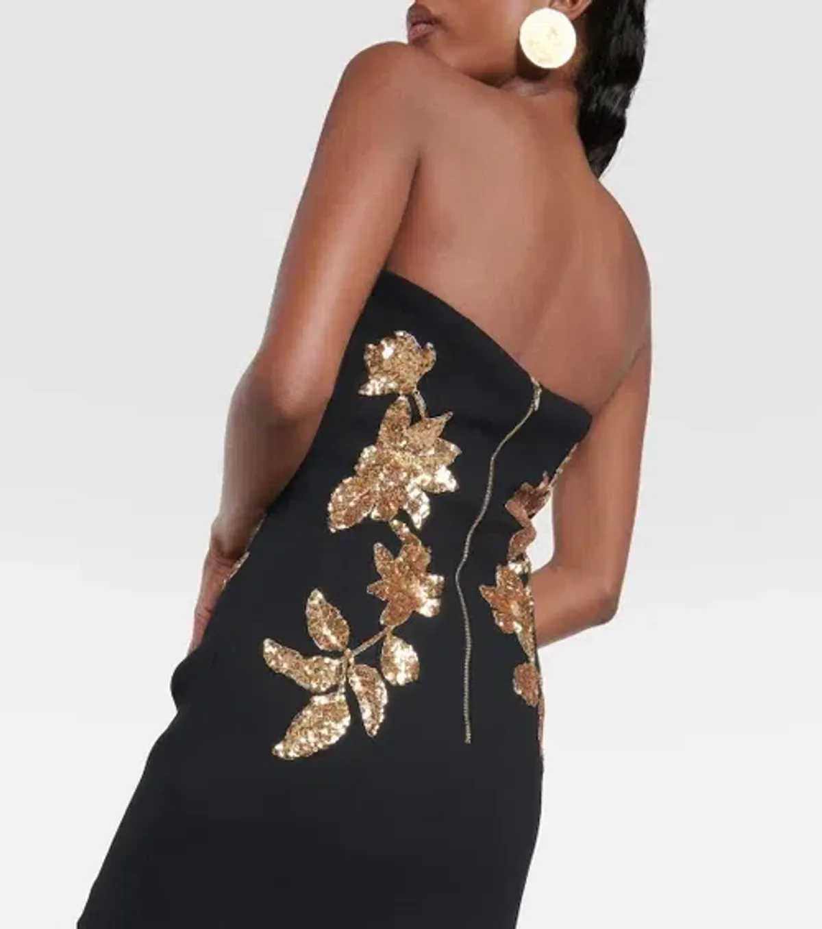 REBECCA VALLANCE Versailles Mini Dress - Black/ Gold Size 10 - Image 4