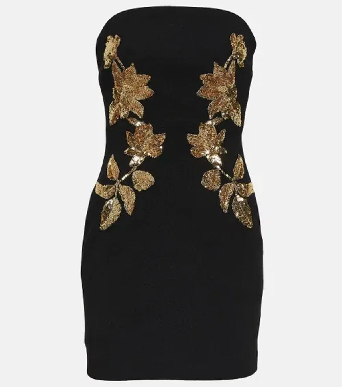 REBECCA VALLANCE Versailles Mini Dress - Black/ Gold Size 10 - Image 3