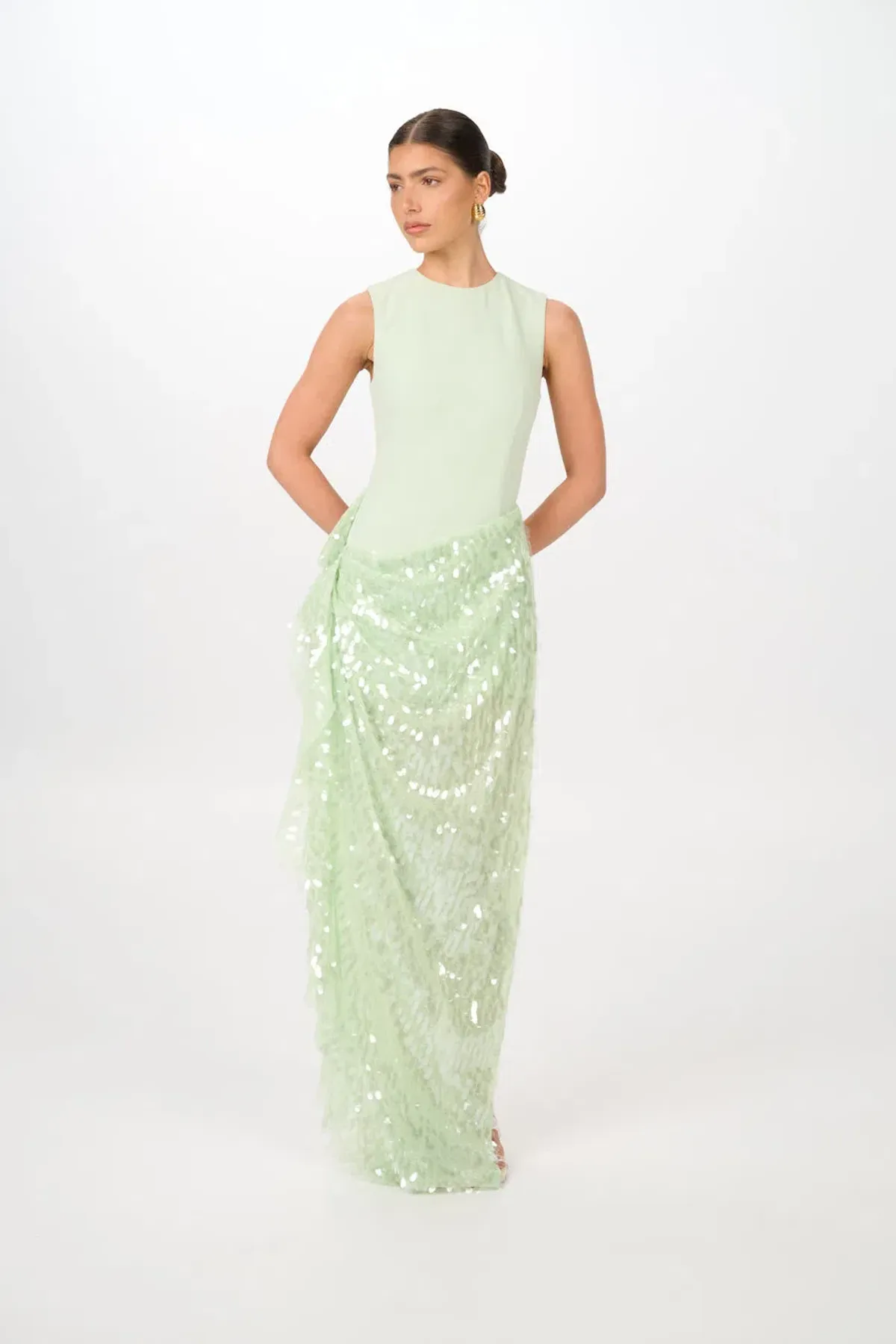 Jefre Sei Zoi Gown Green Size S/AU8 - Image 5
