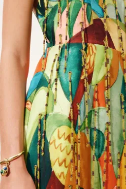 Alemais Mokshini Beaded Fringe Midi Dress Size 8 for rent on The Volte - image 4