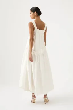 Aje Severine Sleeveless Midi Dress Ivory Size 16 for rent on The Volte - image 2