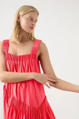 Aje Severine Sleeveless Midi Dress Rouge Pink Size 14 for rent on The Volte - image 4