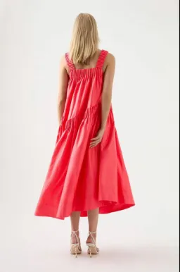 Aje Severine Sleeveless Midi Dress Rouge Pink Size 14 for rent on The Volte - image 2