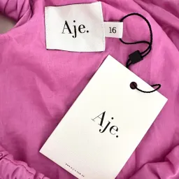 Aje Flora Midi Dress in Muted Fuchsia size 16 for rent on The Volte - image 3