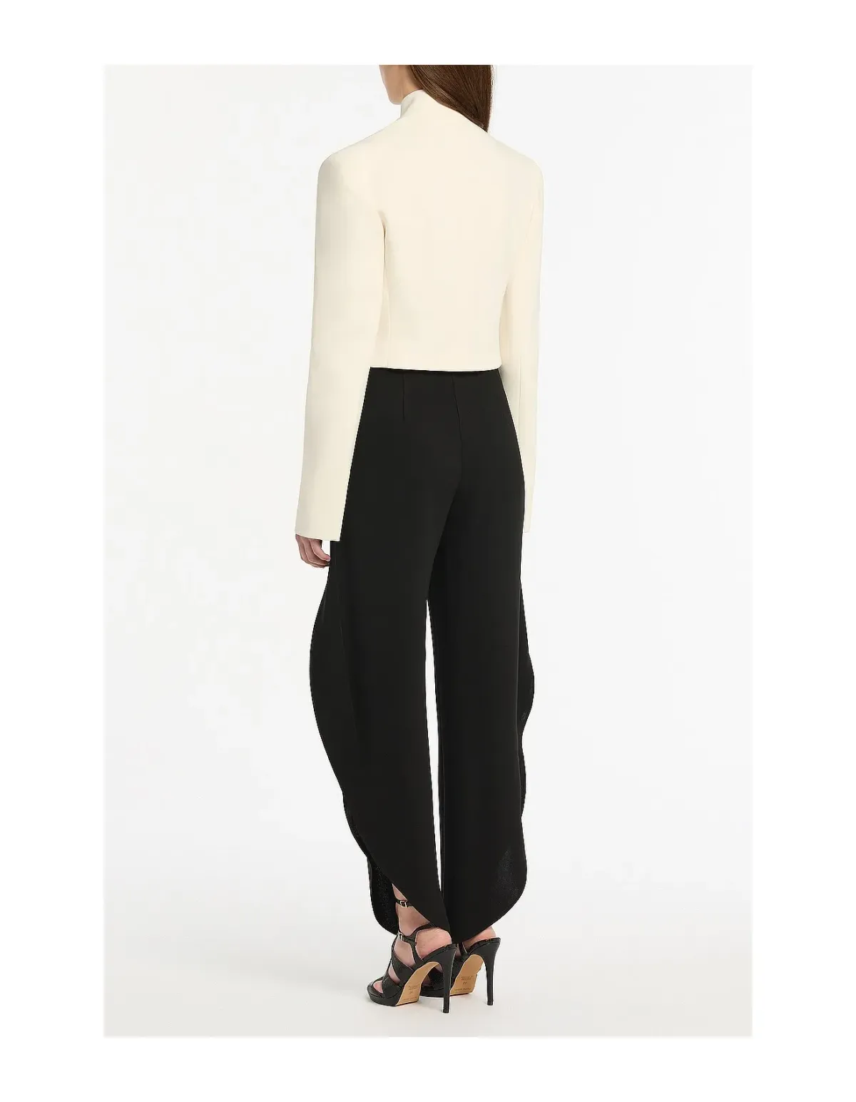 Carla Zampatti Black Crepe Petal Pant Size 6 AU - Image 3