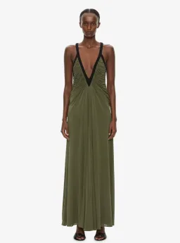 Christopher Esber SUSPENDED JERSEY OUTLINE MAXI DRESS Green in AU 6 for rent on The Volte - image 1