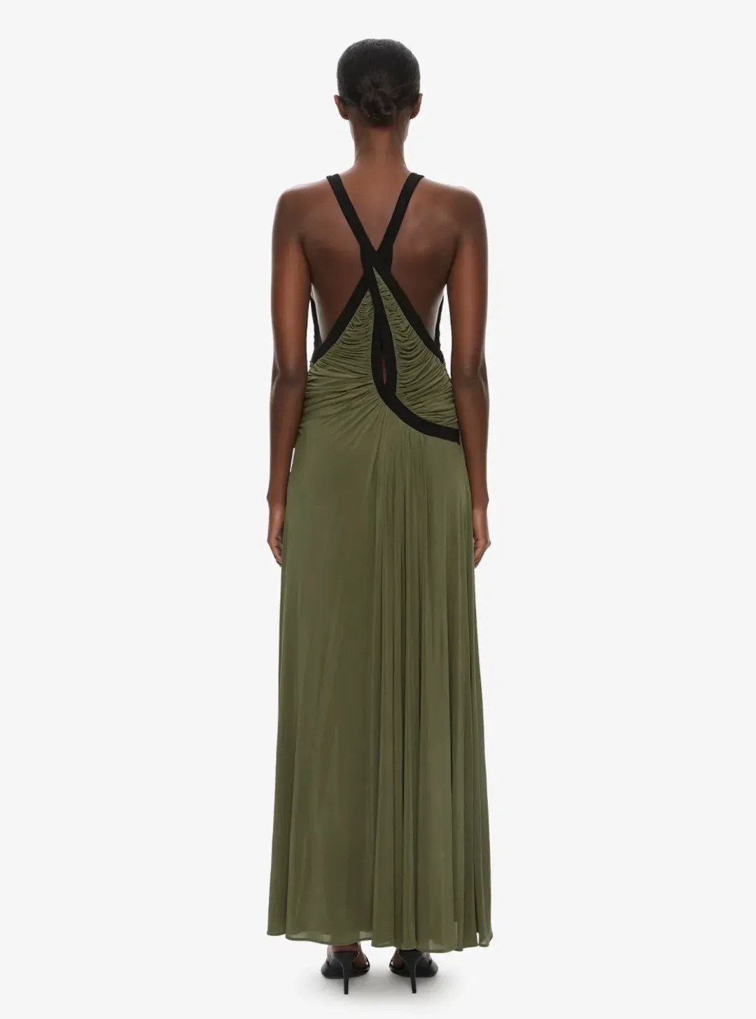 Christopher Esber SUSPENDED JERSEY OUTLINE MAXI DRESS Green in AU 6 for rent on The Volte - main image