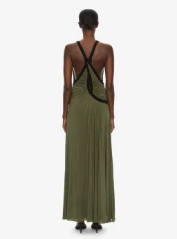 Christopher Esber SUSPENDED JERSEY OUTLINE MAXI DRESS Green in AU 6 for rent on The Volte - image 4