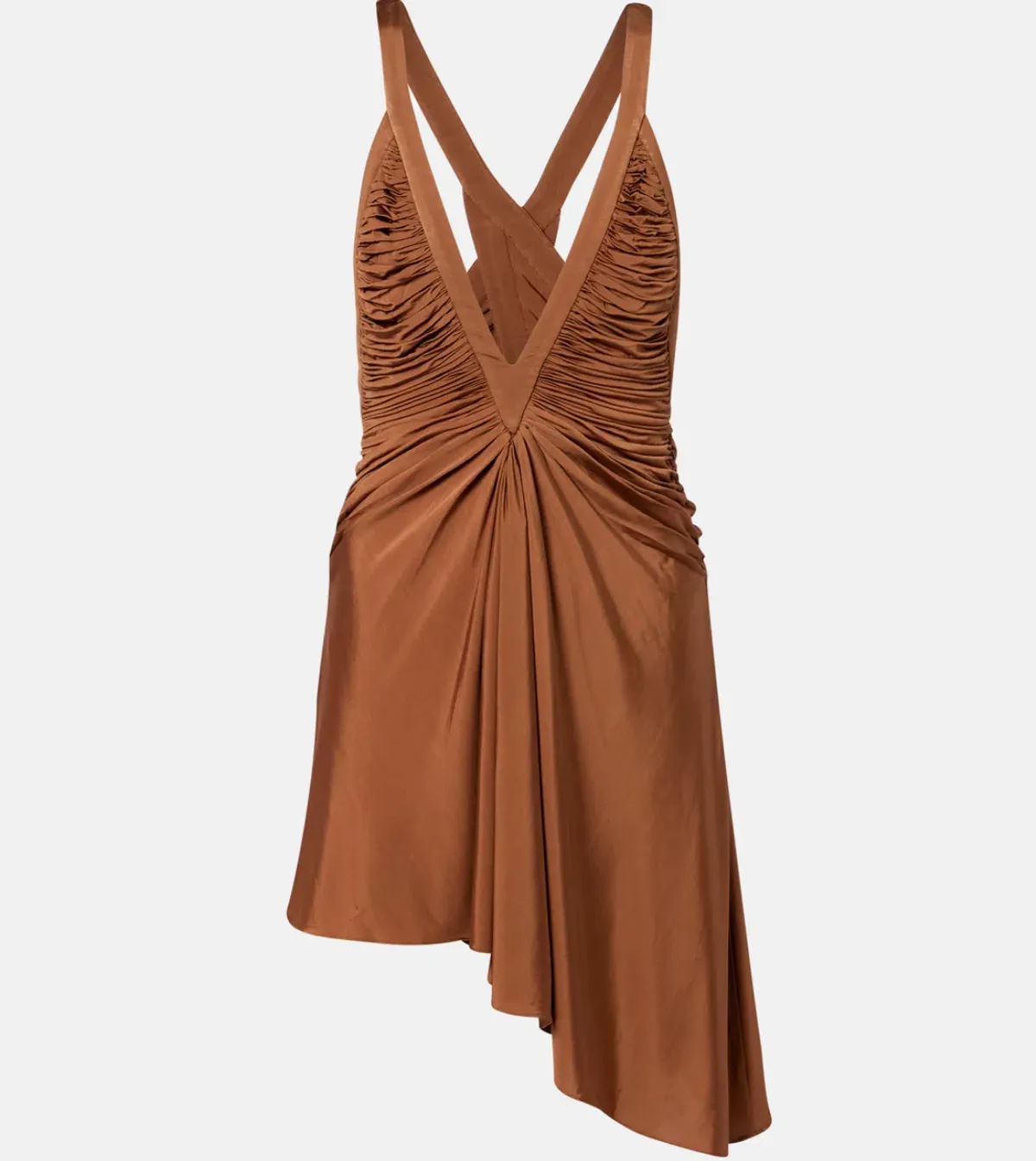 Christopher Esber Draped jersey mini dress in Russet brown AU 8 - Image 6