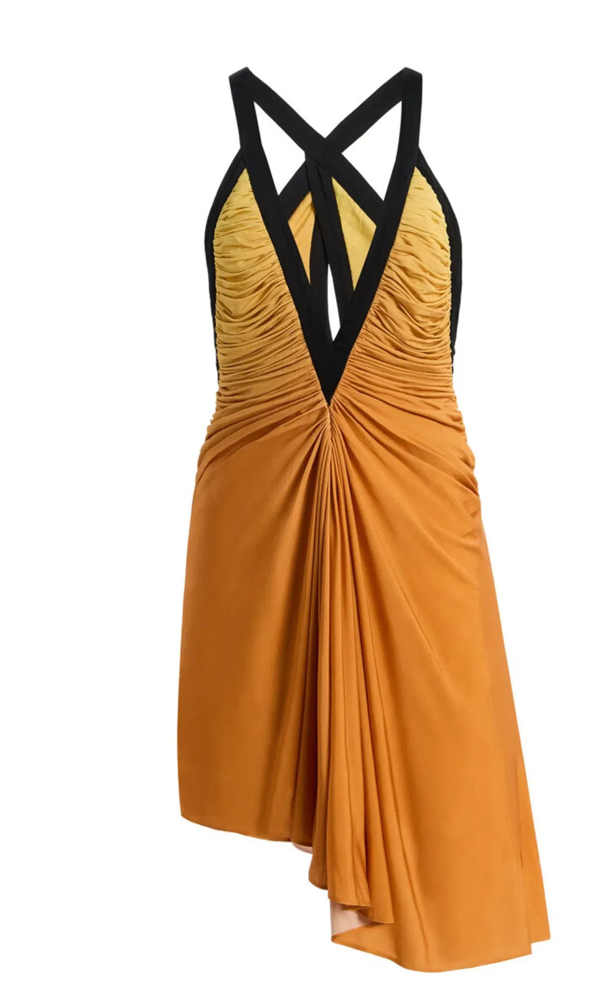 Christopher Esber Exclusive La Isla Suspended Jersey Mini Dress Orange AU 8 - Image 4
