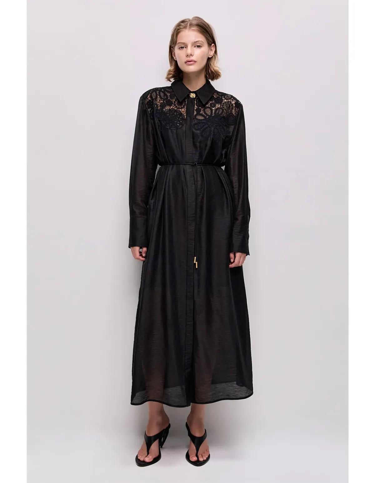 Aje Gia Embroidered Maxi Dress Black Size 14 AU - Image 1