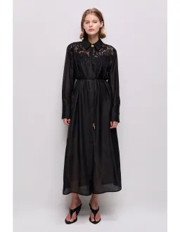 Aje Gia Embroidered Maxi Dress Black Size 14 AU for rent on The Volte - image 1