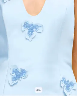 Acler Blairhall Mini Dress in Powder Blue for rent on The Volte - image 4